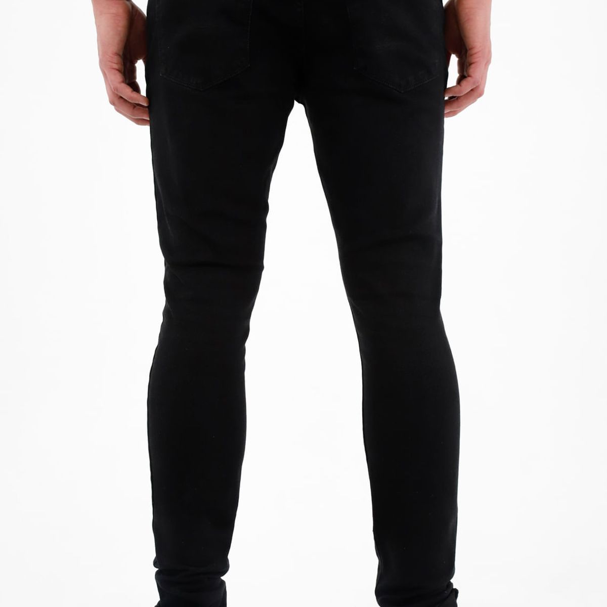 TENNIS - Jean negro super skinny para hombre