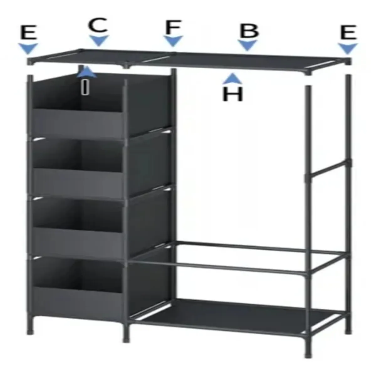 GENERICO - Organizador Armario Para Ropa Gabinete Estante Zebbris