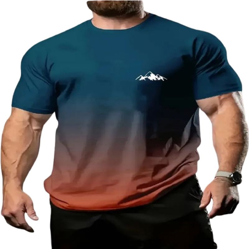 100 - Camiseta Montañas Color Azul Marino