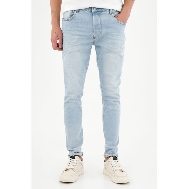TENNIS - Jean super skinny lavado claro para hombre