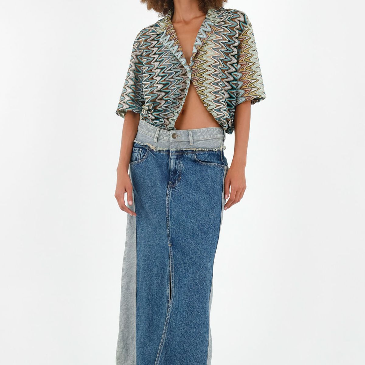 TENNIS - Camisa estampada tipo bowling para mujer