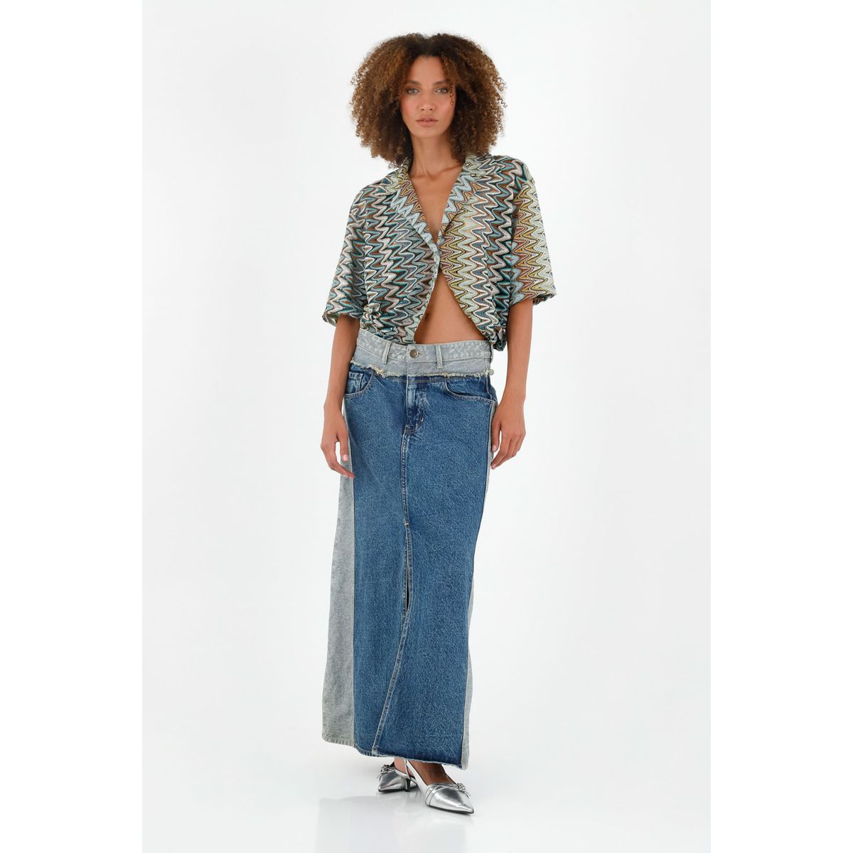 TENNIS - Camisa estampada tipo bowling para mujer