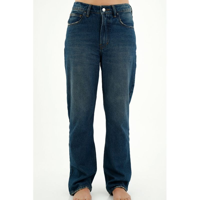 TOPMARK - Jean azul lavado oscuro para mujer