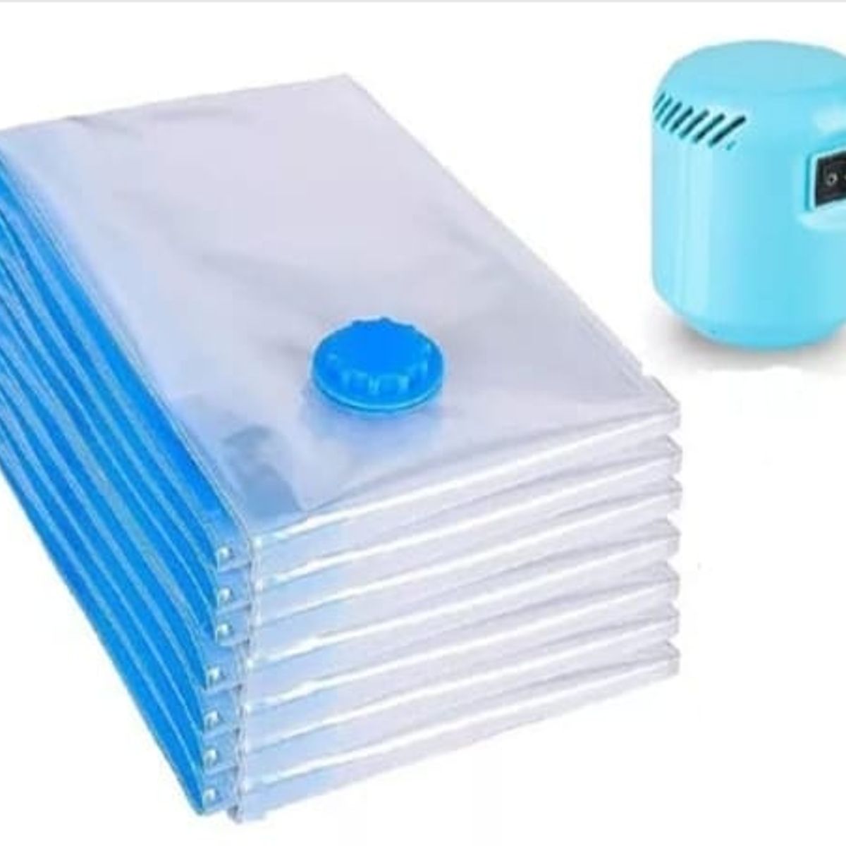 GENERICO - 5 Bolsas al vacio  Ahorrador De Espacio 70x50 Bomba Electrica