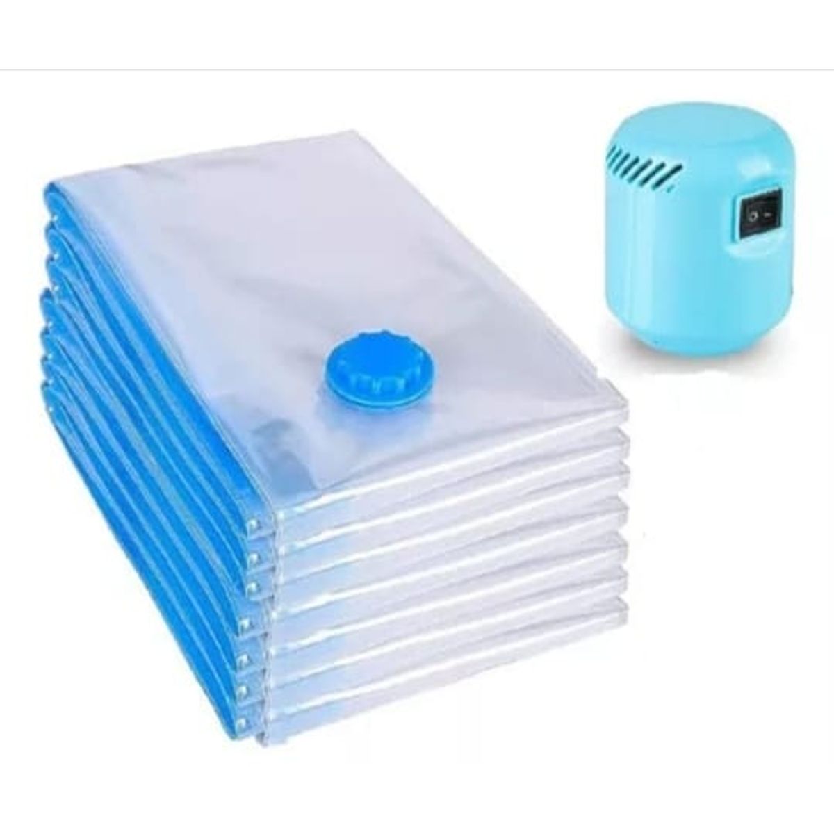 GENERICO - 5 Bolsas al vacio  Ahorrador De Espacio 70x50 Bomba Electrica