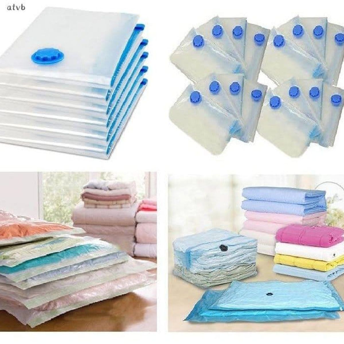 GENERICO - 5 Bolsas al vacio  Ahorrador De Espacio 70x50 Bomba Electrica