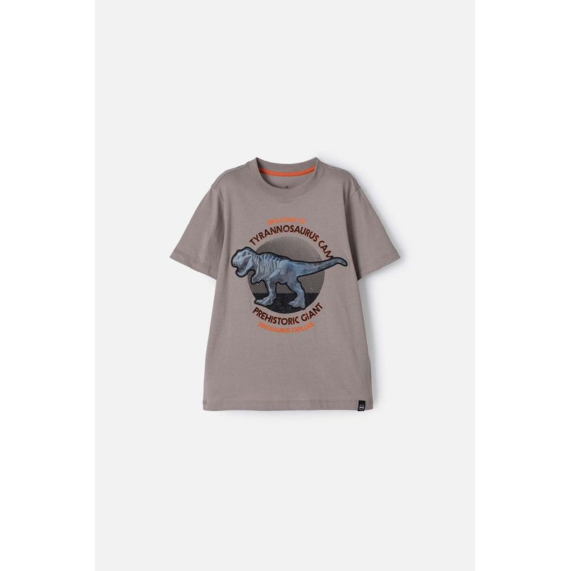 MIC - Camiseta  de Mic manga corta taupe para niño
