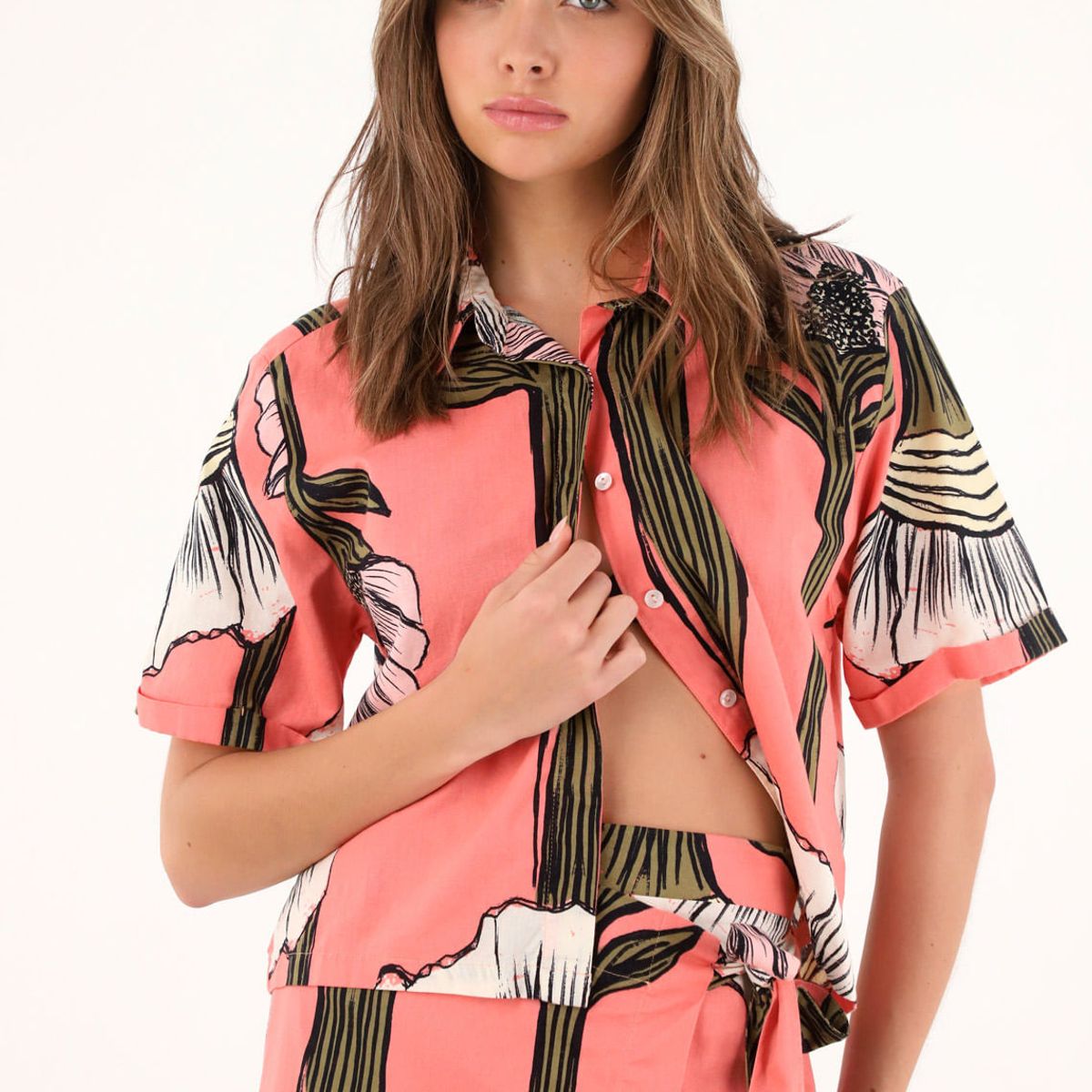 TENNIS - Camisa con estampado de flores para mujer