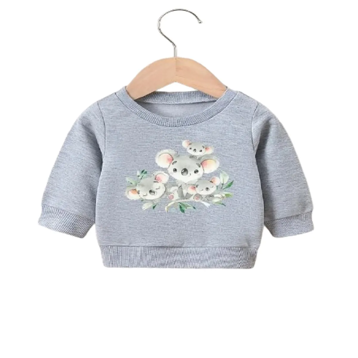 100 - Sueter de Bebe con Koalas Color Gris