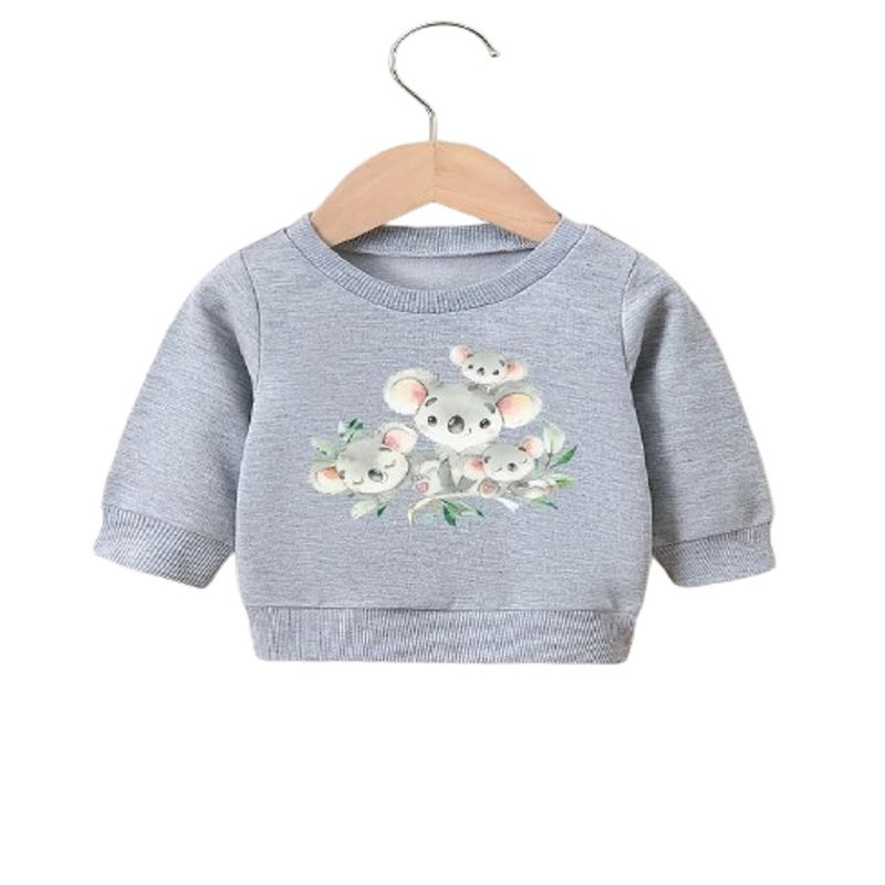 100 - Sueter de Bebe con Koalas Color Gris
