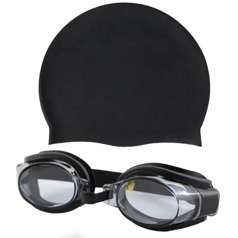 GENERICO - KIT PARA NATACION GORRO DE SILICONA +GAFAS +TAPA OIDOS