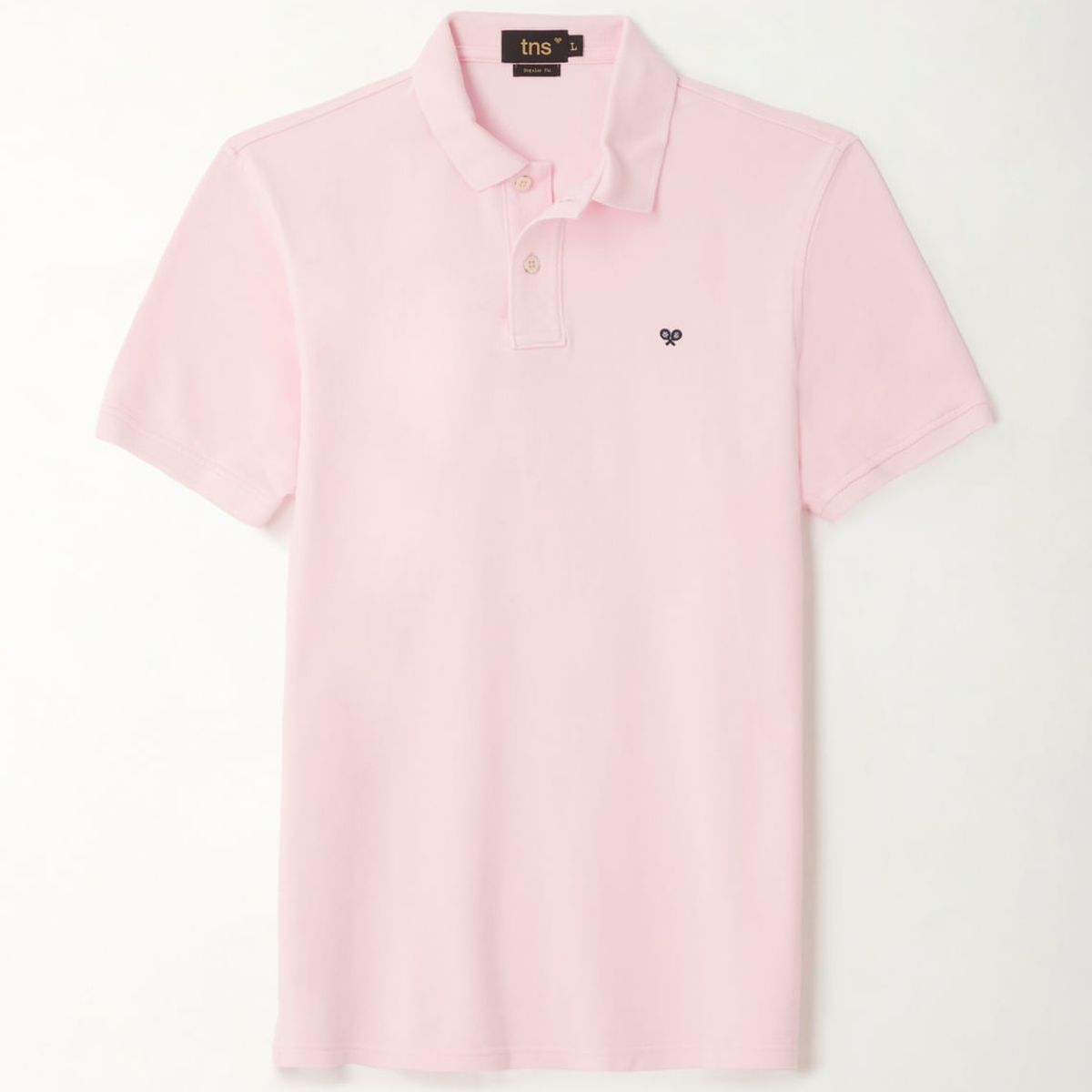 TENNIS - Polo rosada con raqueta multicolor para hombre