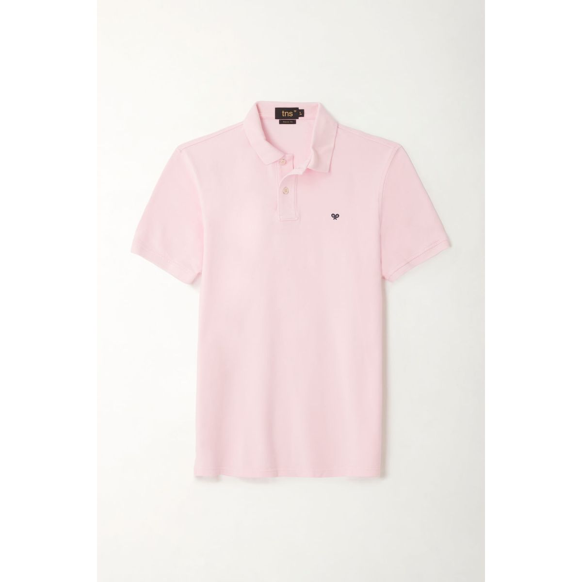 TENNIS - Polo rosada con raqueta multicolor para hombre