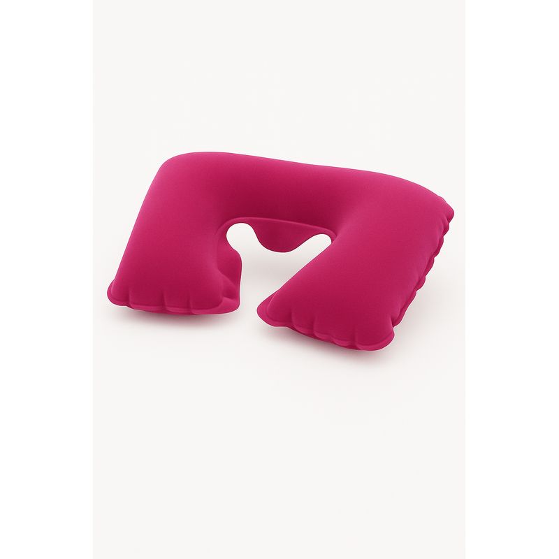 GENERICO - Almohada viajera inflable + Kit - Fucsia