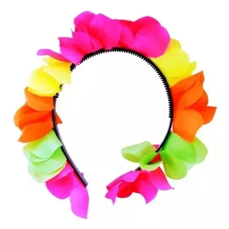 GENERICO - 12 Balacas De Flores De Colores Vivos Catrina Hawaianas
