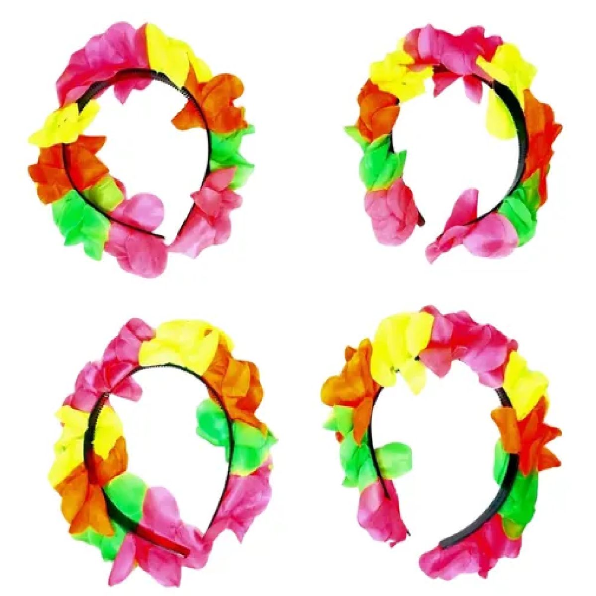 GENERICO - 12 Balacas De Flores De Colores Vivos Catrina Hawaianas