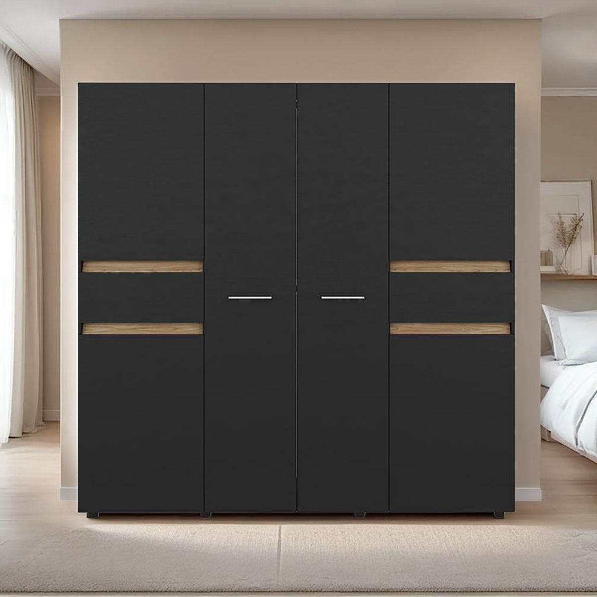 RTA DESIGN - Closet Grande Imperial 200x200 Wengue y Fresno Europeo