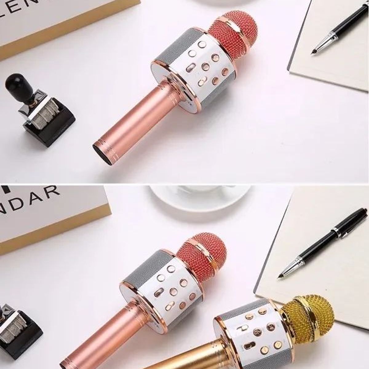 GENERICO - Microfono Para Niños Karaoke Bluetooth Liviano WS-858 Rosa