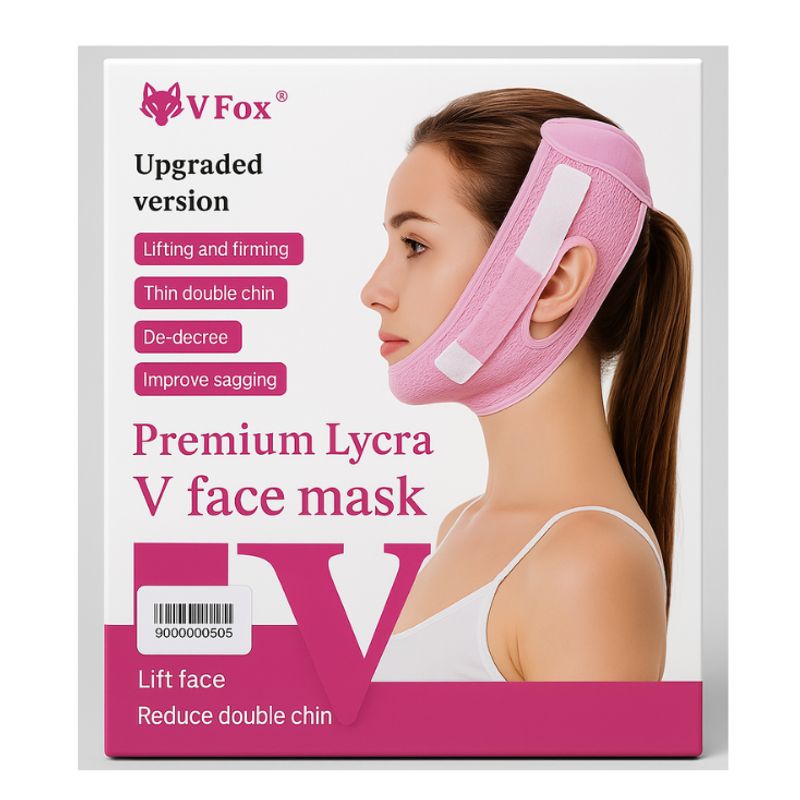 GENERICO - Mentonera Reafirmante Facial Lycra V Fox  Reduce Papada y Levanta el Rostro