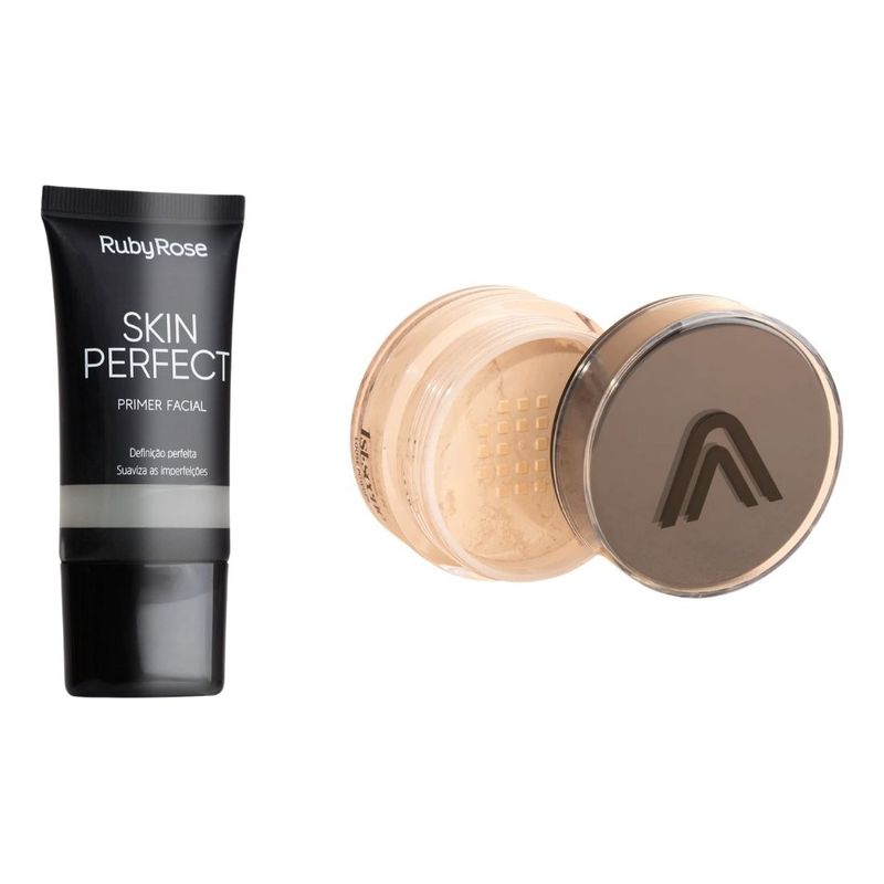 GENERICO - PRIMER MAQUILLAJE SKIN PERFECT + POLVO TRASLÚCIDO ATENEA
