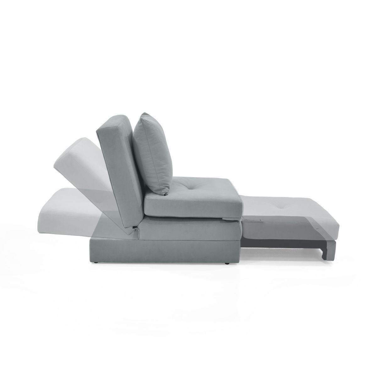 VENECIA - Poltrona Cama Reclinable Torino 78x92x86 cm Tela Plata