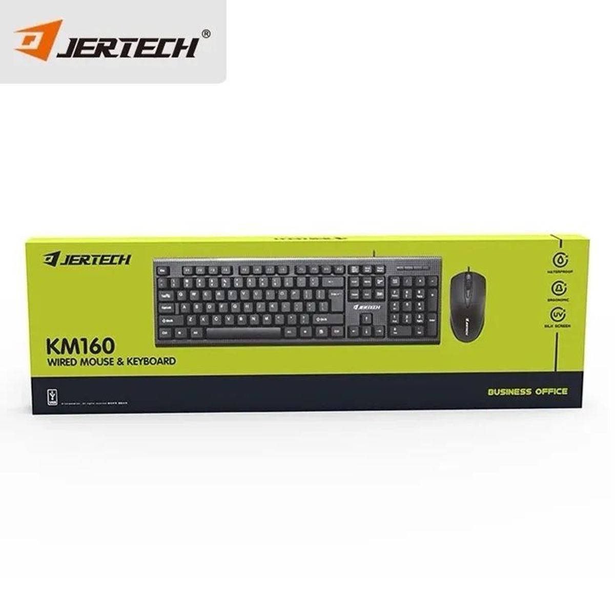GENERICO - Combo teclado y mouse Alambrico Jertech KM-160 Negro
