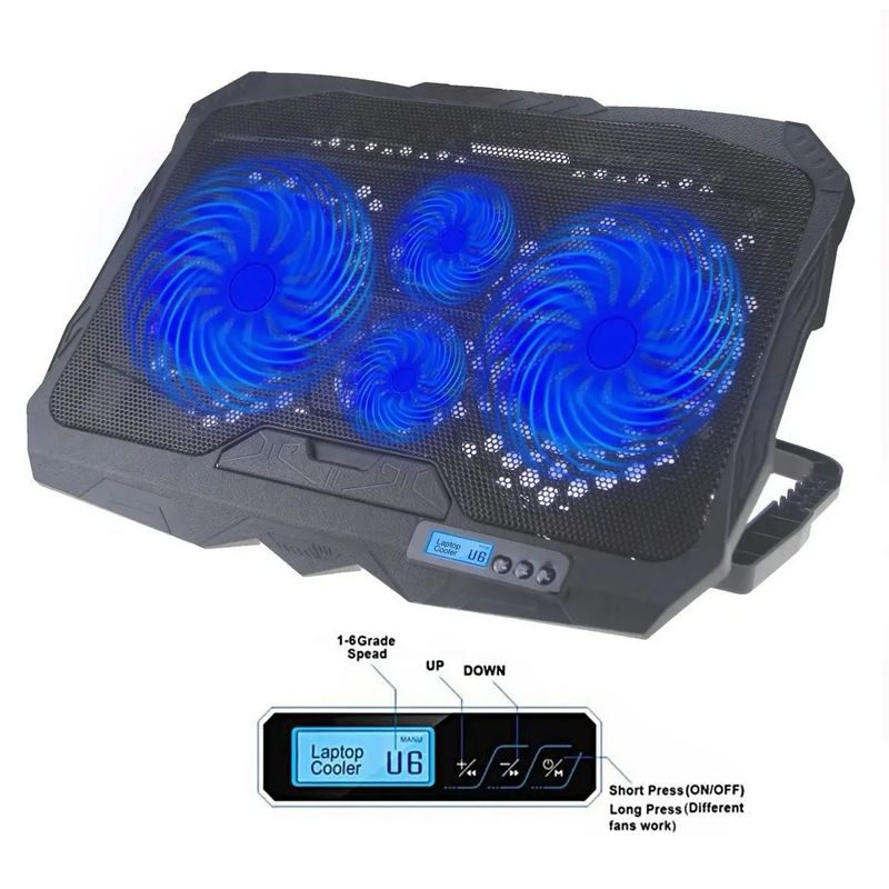 GENERICO - Base Refrigerante Para Portátil 4 ventilador S-18