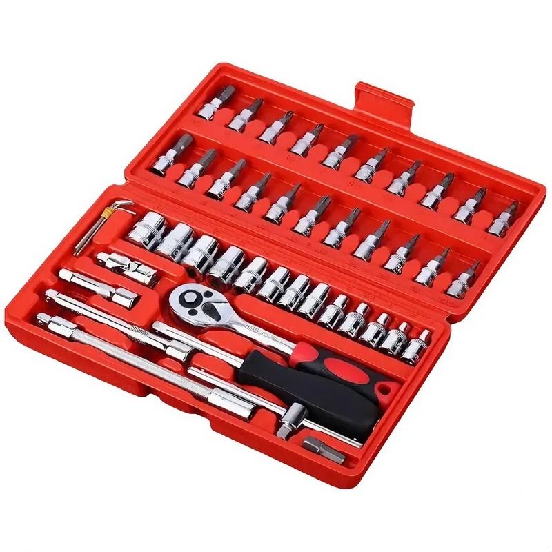 GENERICO - Kit De Herramienta Con Llave Trinquete De 46pcs