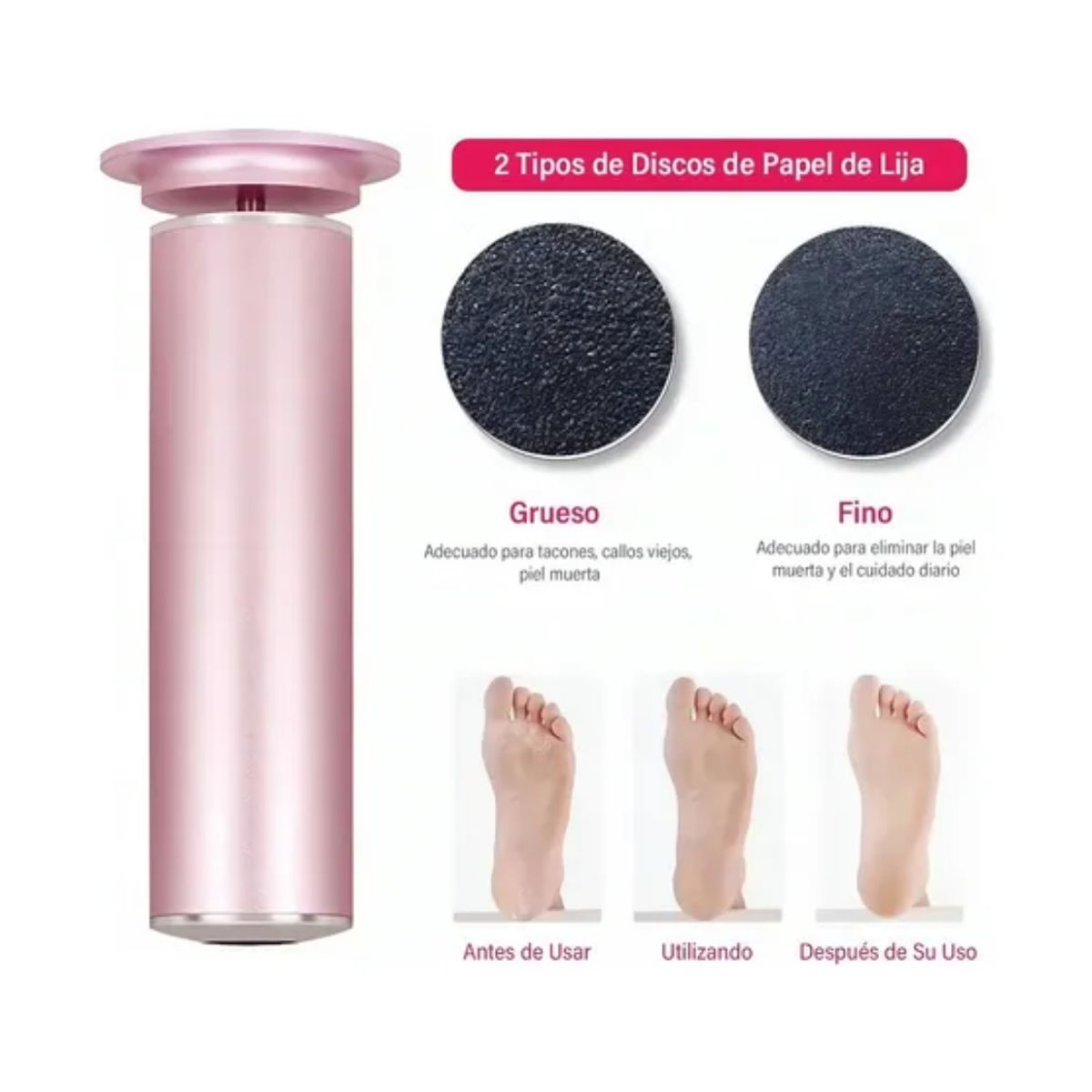 GENERICO - Eléctrico Callosidades Pedicure Máquinas Exfoliadoras Lijas