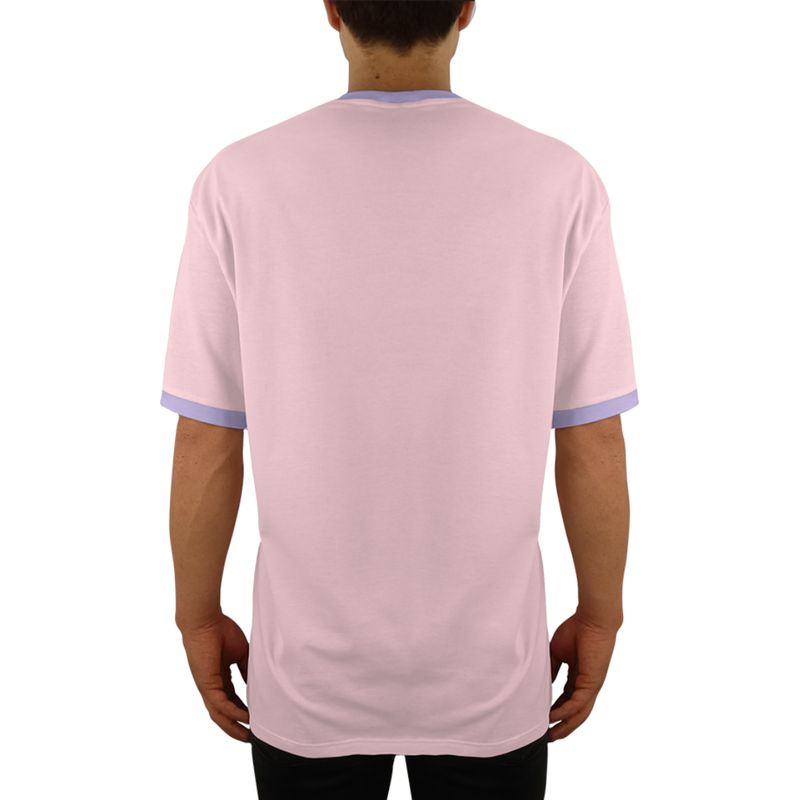 FUERA DEL MOLDE - Camiseta Clásica Básica Premium Bicolor Unisex Rosado Lila