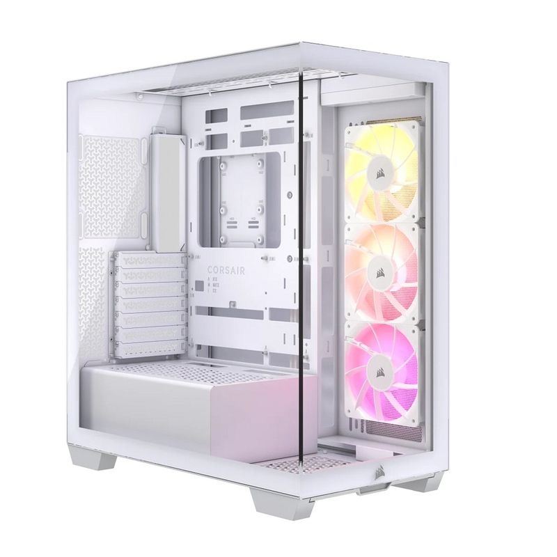 CORSAIR - Chasis corsair 3500x RGB tempered glass mid-tower WHITE