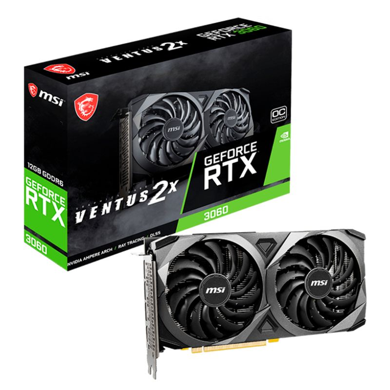 MSI - Tarjeta De Vídeo MSI GeForce RTX 3060 VENTUS 2X OC 12GB