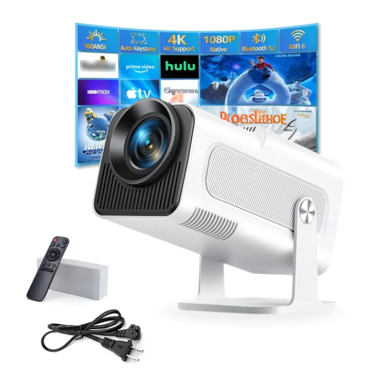 GENERICO - Mini Proyector Portátil Bluetooth Wifi 720p Hd Inalámbrico B