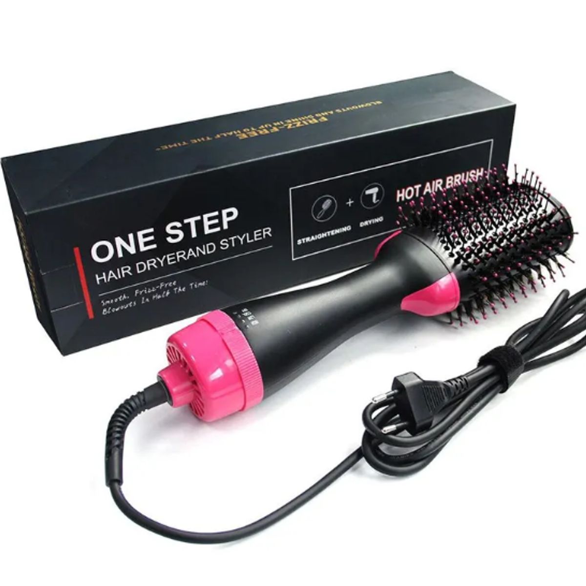 GENERICO - Cepillo Secador Cabello Voluminizador 2 En 1