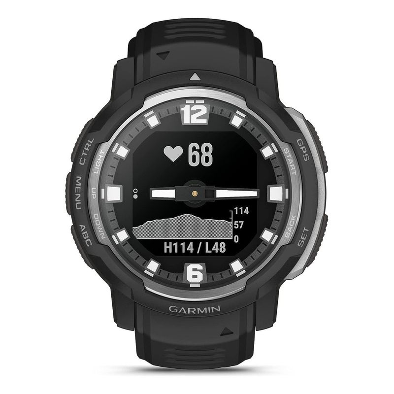 GARMIN - Garmin Instinct Crossover  Smartwatch Híbrido Resistente 45mm Negro