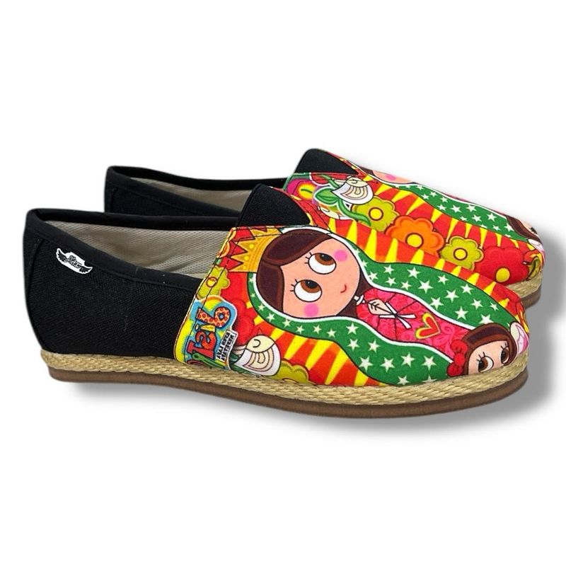 XIAN SHOES - alpargata mujer yute virgen negra YVN25