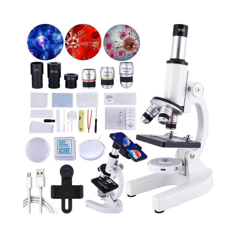 GENERICO - Kit de Microscopio Compuesto Para Niños 40X-2000X