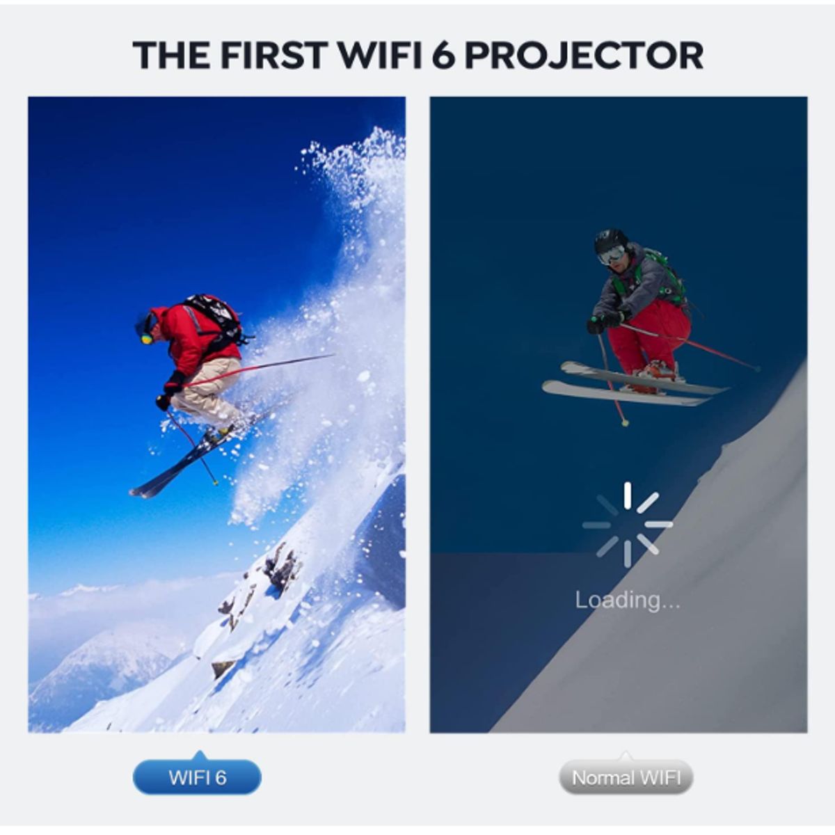 ELEGANT - Proyector con WiFi 6 y Bluetooth, YABER V8 4K