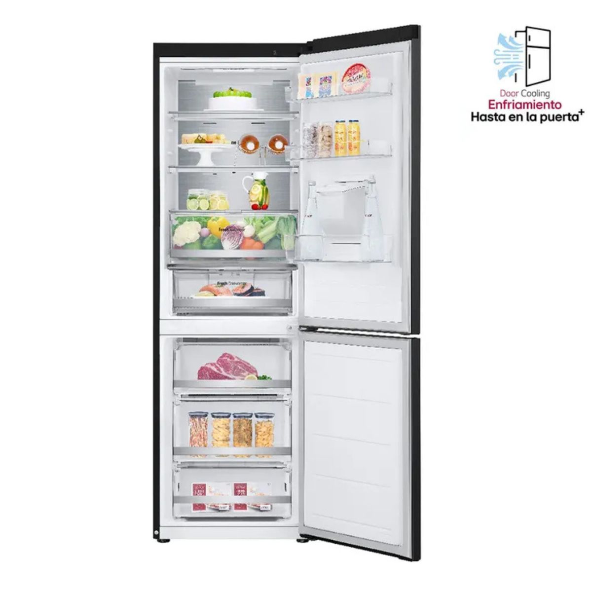 LG - Nevera LG No Frost Tipo Europeo 343 Litros GB37SPV negro_.