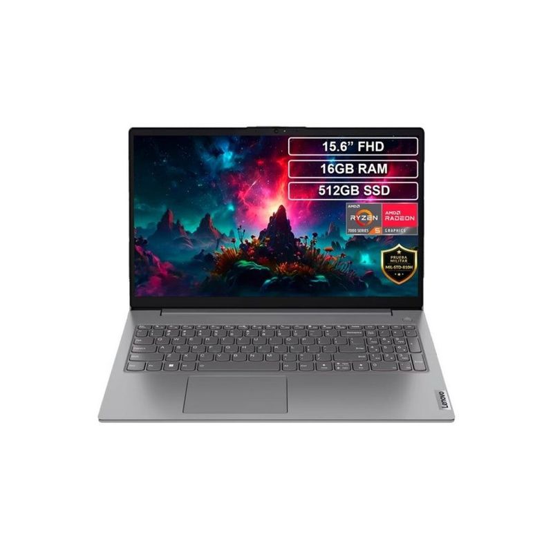 LENOVO - PORTATIL LENOVO V15 G4 RYZEN 5 7520U 16GB 512GB 15.6" Con Puerto Ethertnet
