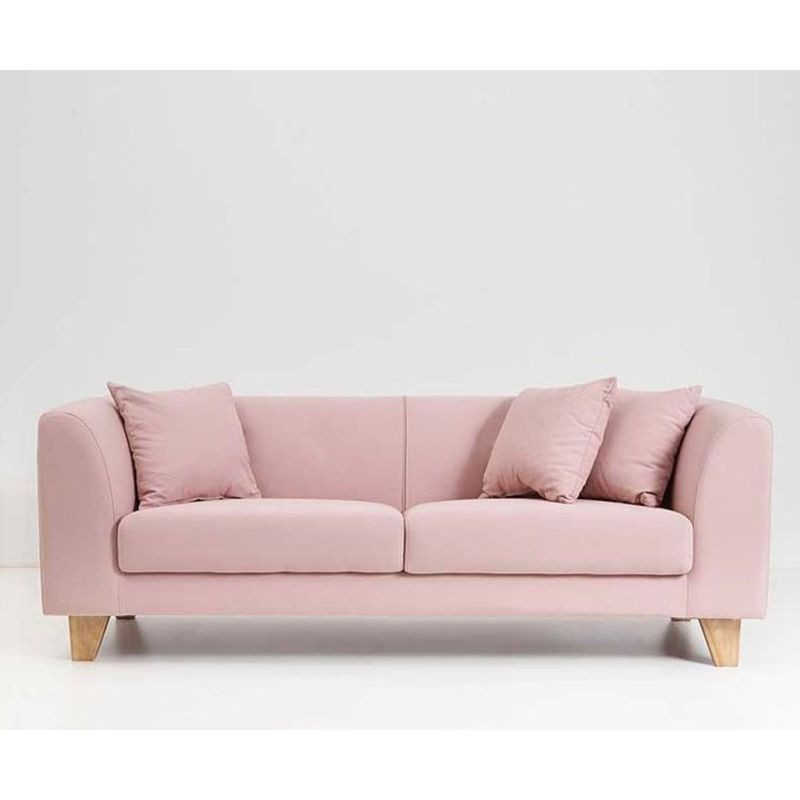 22 GRADOS DECORACION - Sofá Rose en Eco Cuero rosado 200x100cm