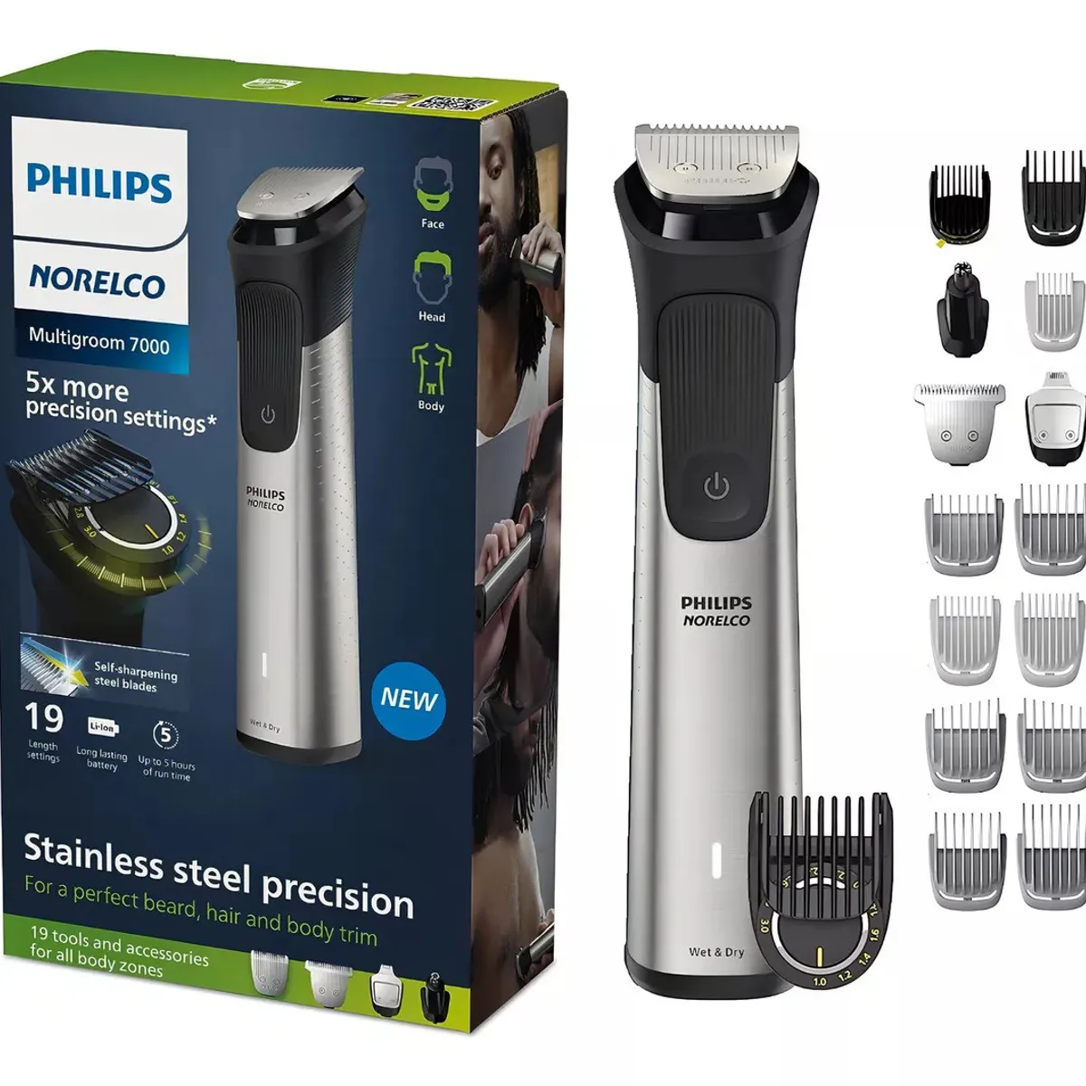 PHILIPS - Cortadora Afeitadora Philips Norelco Multigroom 19 En 1 MG7410/49