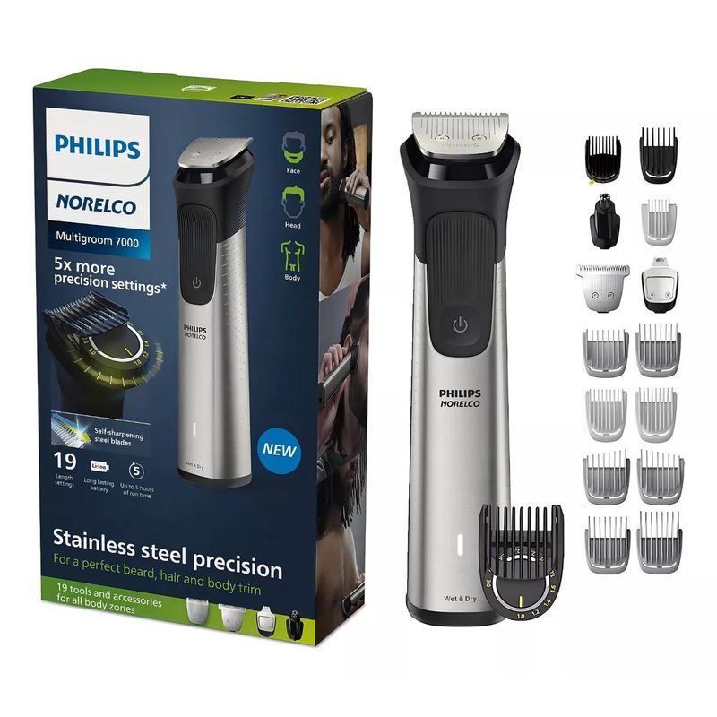 PHILIPS - Cortadora Afeitadora Philips Norelco Multigroom 19 En 1 MG7410/49