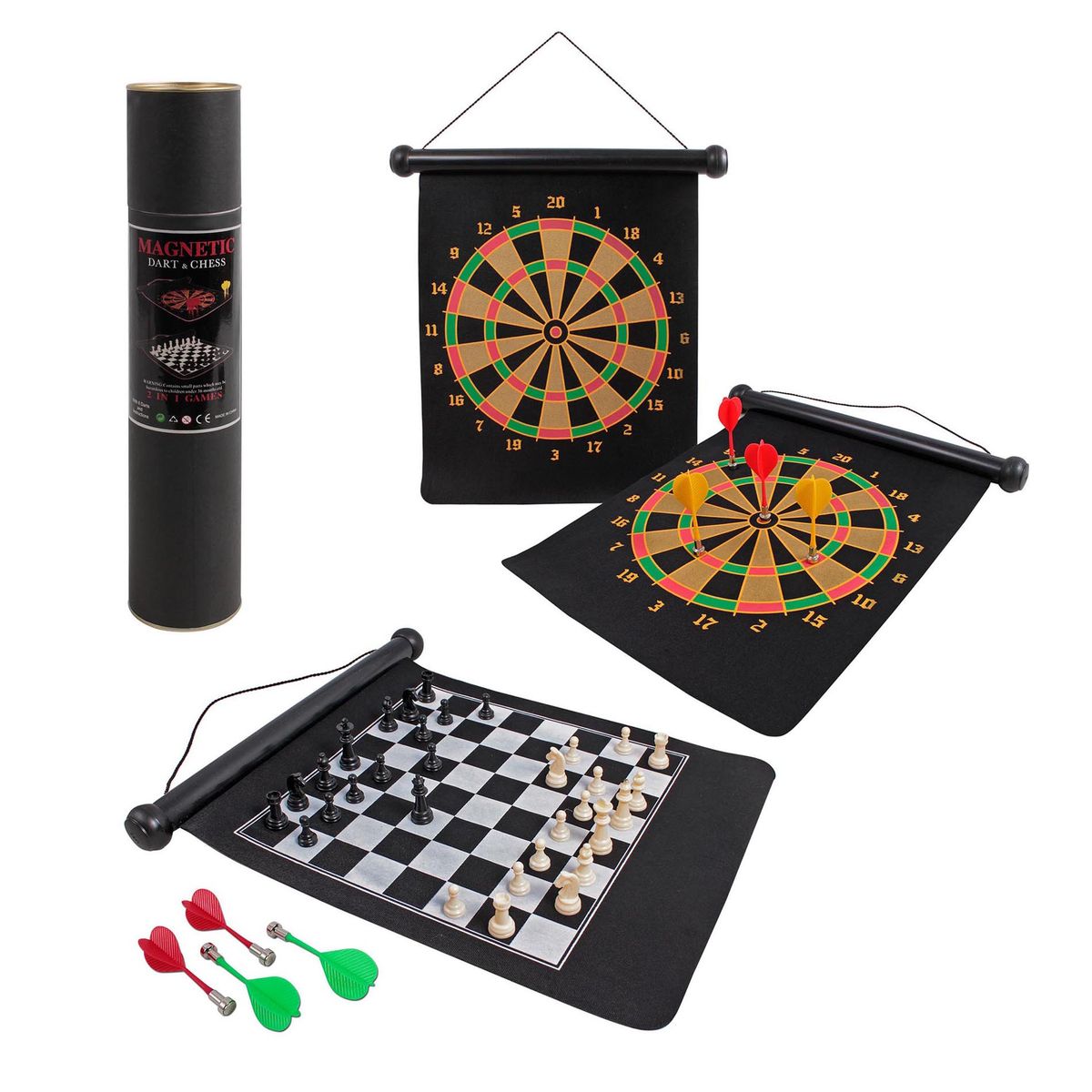 GENERICO - Juego De Dardos Y Ajedrez Magnético