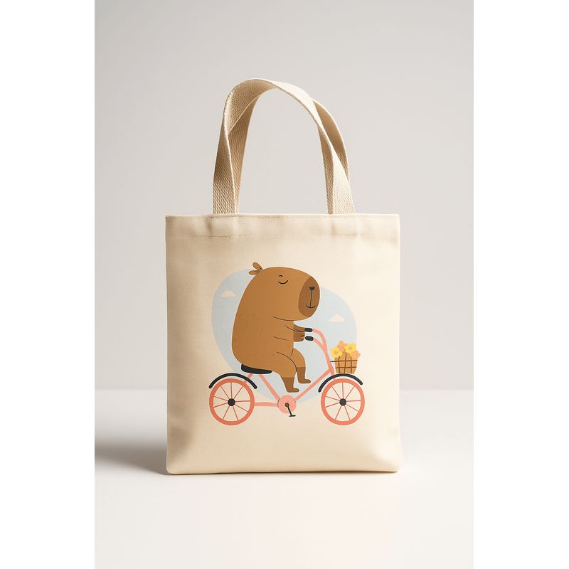 FRIOLENTA - Tote Bag Drill Capibara Morral niños y Jovenes Bolsa Ecologica