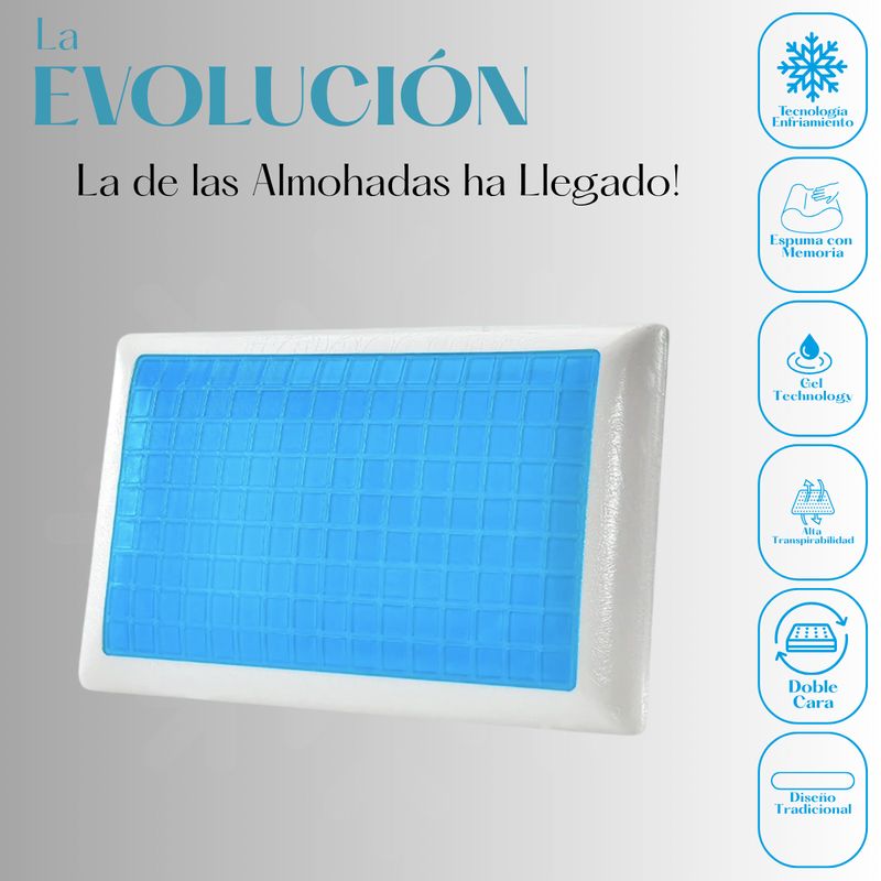 GENERICO - Almohada Ortopédica Con Memoria y Gel Frío