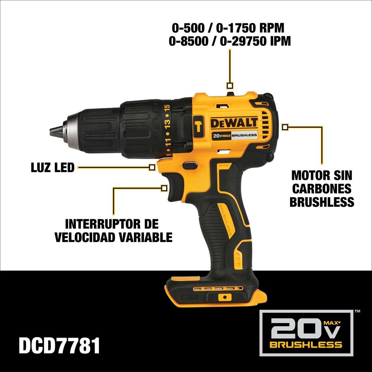 DEWALT - COMBO TALADRO PERC 12+ ATORNILLADOR IMPACTO 20V DCK276D2-B3