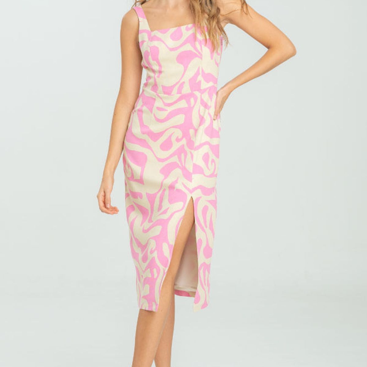 RAGGED - Vestido hally Rosado barbie Ragged