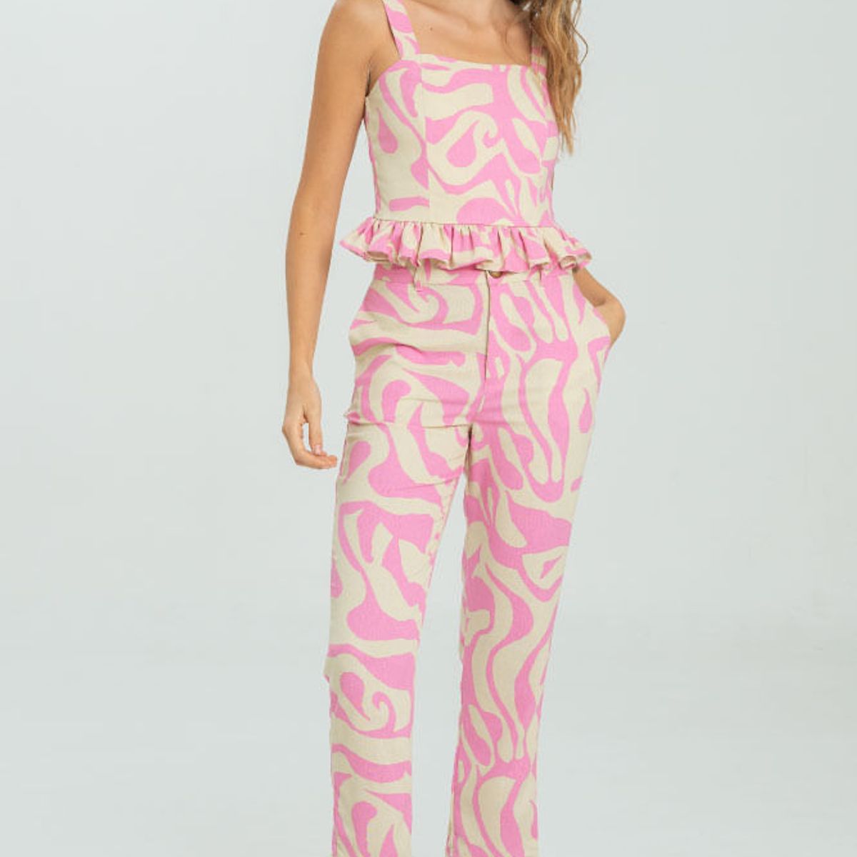 RAGGED - Pantalon kylie Rosado barbie Ragged.