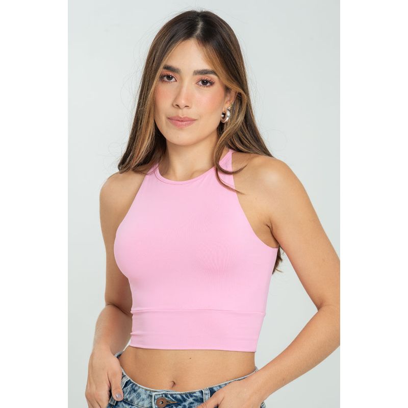 RAGGED - Crop top amatista Rosado barbie Ragged